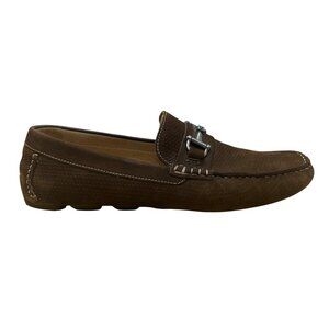 1901 Men’s Brown Suede & Leather Upper Slip-On Perforated Bit Loafers Size 10M